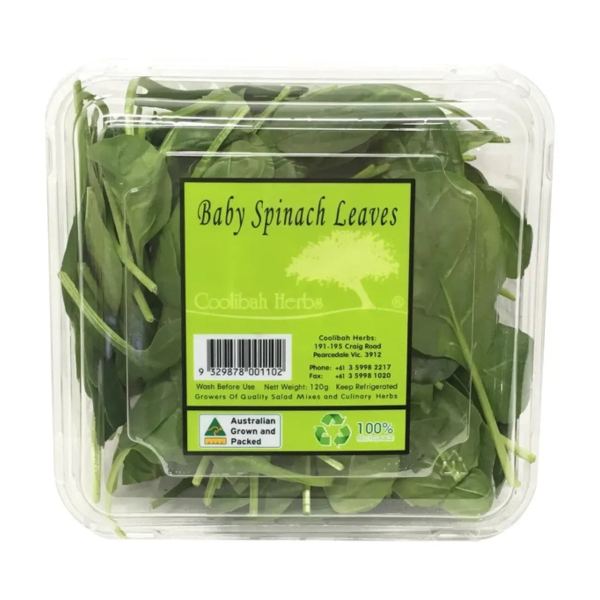 Salad Baby Spinach Leaves 120g