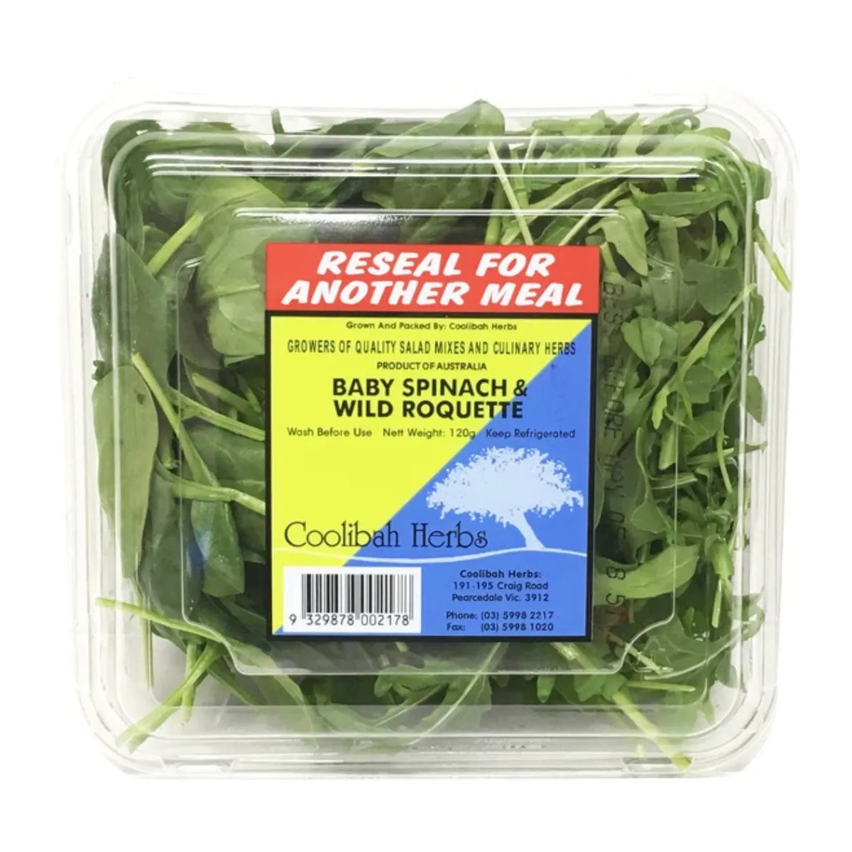 Salad Baby Spinach Leaves and Wild Roquette 120g